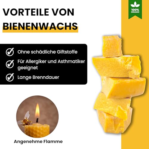 Stumpenkerzen Figura Santa – 4 große Wabenkerzen aus Bienenwachs
