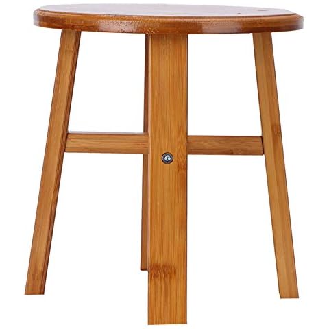 Jeffergarden Step Stool, Wooden Child Seat Stool Mini Low Stool Shower Bench Display Stand for Kitchen Bathroom Bedroom(30 * 24 * 4) Cover