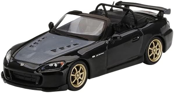 Truescale Miniatures S2000 AP2 Mugen Convert Berlina Black with Carbon Hood Gold Wheels Ltd Ed to 3600 piezas 164 modelo fundido a presión de True