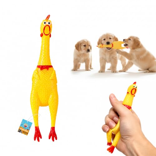 Image of Squeaky Chicken Dog Toy, Hen Design, for Medium Dogs, Interactive Toy, 28 cm | Medium
