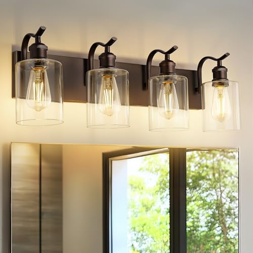 JAZAVA 4 Light Bathroom Vanity Light, Morden Bathroom Vanity Lights