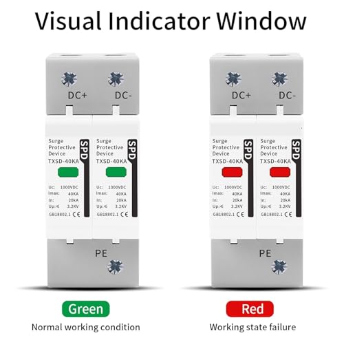 Parafoudre photovoltaïque DC SPD 600V 40KA 2P pour protection solaire