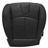 Priprilod Perforated Leather Driver Side Bottom Replacement seat Cover Graphite Black（#G） Compatible with Infiniti G37 2008 2009 2010 2011 2012 2013