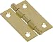 Hardware Essentials 851732 Light Narrow Door Hinges and Fixed Pin Brass 2