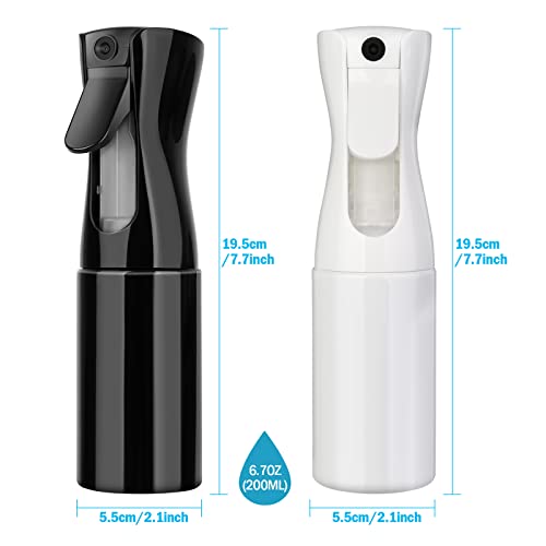 Foto von Stücke Sprühflasche Friseur Zubehör 200ml Spray Bottle Pflanzen, Kontinuierliche Fine Mist, Wasser Nebel Sprühflaschen Zerstäuber für Haare, Zhenle-A8172, Schwarz