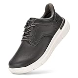 FitVille Men's Extra Wide Slip On Shoes Lace-up Oxford Dress Shoes Comfortable Lightweight Casual Loafers Orthopedic Shoes Chocolate Brown