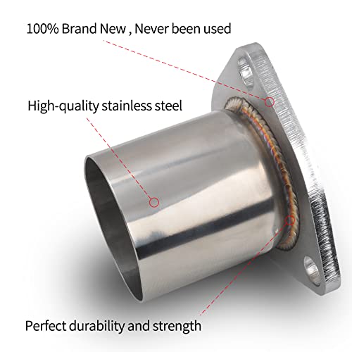 FGJQEFG Exhaust Flange Bolts Quick Fix Repair Pipe Kit w/Gasket & Hardware, 2.5'' Inch ID 3 Bolts T304 Stainless Steel Universal Flange Replacement Kit by FGJQEFG - Image 4