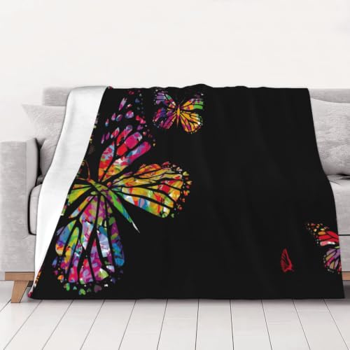 Couverture flanelle papillon en tissu microfibre premium doux - 2