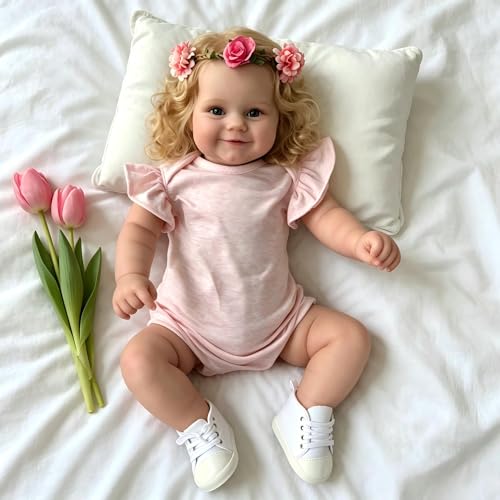 Muñeca Reborn Bebé Suave 50 cm con Ropa Accesorios miniatura 1