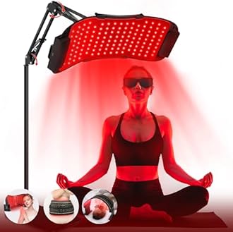 Multifunction Red Light Therapy for Body and Face, 850nm Near-Infrared Light Therapy LED Mask Facial Body Beauty Equipment for Skin Care at Home, Without Stand