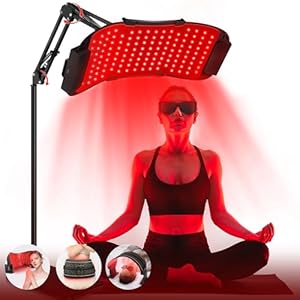 Multifunction Red Light Therapy for Body and Face, 850nm Near-Infrared Light Therapy LED Mask Facial Body Beauty Equipment for Skin Care at Home, with Stand