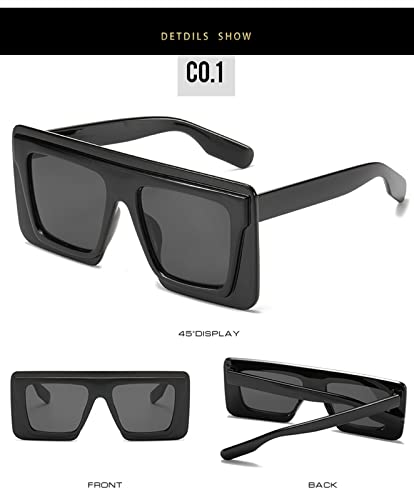 Square Fashion Men and Women Sunglasses Outdoor Holiday Beach Decoration (Color : G, Size : Medium)4