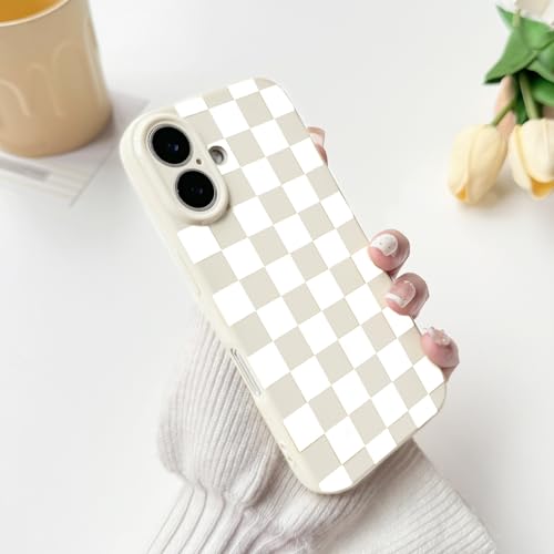 NITITOP Compatible for iPhone 16 Plus Case Cute Checkered - White by NITITOP - Used condition - Image 4