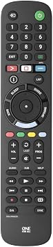 One For All TV Replacement Remote Compatible with Sony TVs Only LCD, LED, OLED, Plasma - Ideal Replacement Remote Control with Same Functions as The Original Remote, Black, Model URC4812