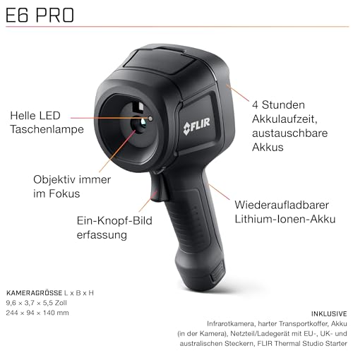 Flir Wärmebildkamera E6 Pro – Kommerzielle Infrarotkamera mit WiFi