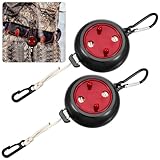 Threlaco 2 Pcs Retractable Bow Hoist Tree Stand Gear 29.5 ft Bow Rope Hunting Clip Easy Rope Rewinding for Deer Hunting and Gun Retriever Tree Stand Climbing Accessory(Red,Round)