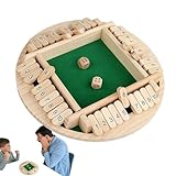 Juego la,el Juego - de Dados de Estrategia clásico - de adición Divertido de Madera, Juego Educativo de Mesa portátil para Aula, Fiestas de cumpleaños, Pub
