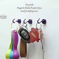 Neosmuk Magnethaken, 10 kg + robuste Erdmagnete mit Haken, extra starker Kreuzfahrt-Haken zum Aufhängen, magnetischer Aufhänger für Kabinen, Grill (Lila, 10 Stück) – Ansicht 7