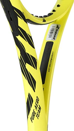 Babolat Pure Aero Team Tennis Racquet - Strung With 16G White Babolat Syn Gut At Mid-Range Tension (4" Grip) #TOP5