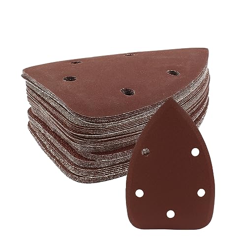 Cionyce 50 Pcs Mouse Detail Sander Sandpaper, 10 Sizes, 5 Hole