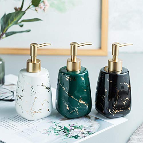Yyw SCSY480171_5125628 Liquid Lotion Dispenser Soap Dispenser Bottle Marble Ceramic Soap Pump, 350Ml Hand Soap Dispenser, Ceramic Soap Dispenser For Bathroom Kitchen Countertop thumb #1