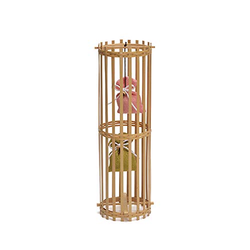 Cesta cilíndrica de bambú con 2 sachets miniatura 1