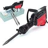 [page_title]-1850 Watt Abbruchhammer incl Zubehör Meisselhammer Stemmhammer 55333, Spitzmeißel Flachmeißel und Metallkoffer, AWZ Sechskant-Aufnahme AWZ