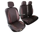 2 + 1 housses de siège avant conçues pour s'adapter au Volkswagen Transporter T5 T6 après 2004