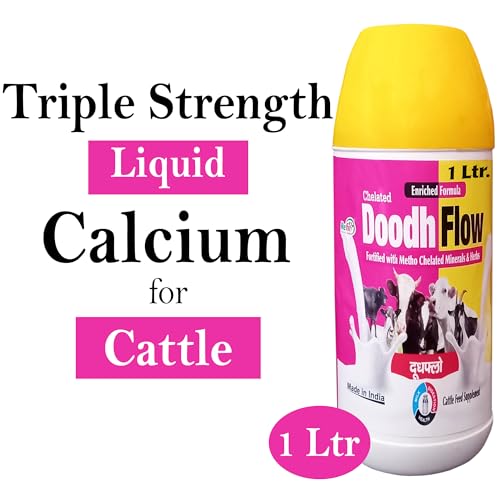 Image of REFIT ANIMAL CARE Triple Strength Chelated Liquid Calcium for Cow, Buffalo, Goat and Cattle, Doodh Flow, 1 Litre