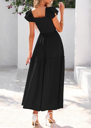 Image of KIRUNDO Smocked Summer Midi Dresses for Women 2026