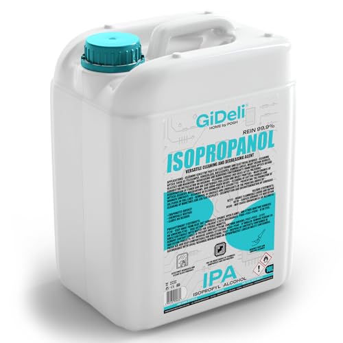 GiDeli Isopropanol 99 9% 10 L Reinigungsmittel Farblos im Kunststoff Kanister - Isopropylalkohol Reiniger - Reinigungsalkohol für Elektronik - 3D Drucker Zubehör - Glas Bildschirme und Linsen