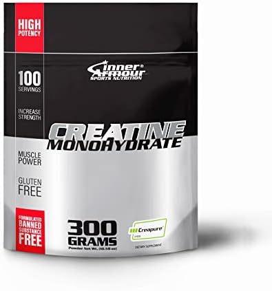 Inner Armour CREAPURE Creatine Monohydrate Powder QS-Code 21ID25 - Increase Muscle Strength & Endurance - Improve Sleep Quality - Fast Dissolving, Flavor-Free, Vegan-Friendly Fitness Supplement - 300g