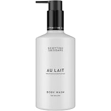 Scottish Fine Soaps Au Lait Body Wash, Organic Oat and Chamomile, Chocolate and Coconut Scent, Vegan Formula, 300ml