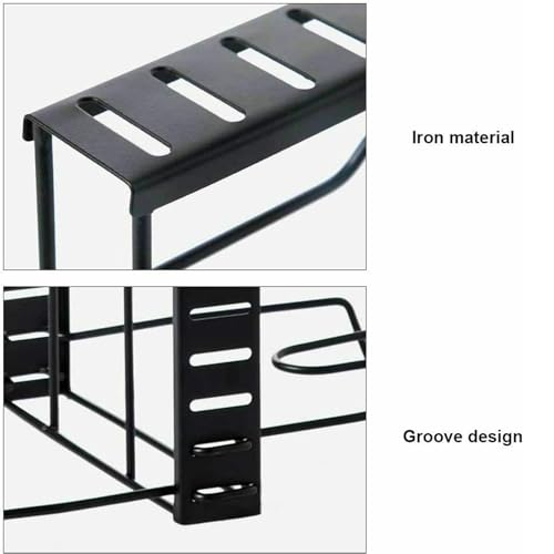 8 Tier Adjustable Pan Organiser for Cupboard: Pots and Pans Organiser Rack Height Adjustable Pan Stand Storage Multiple Use Modes Saucepan Stand for Kitchen Counter and Cabinet - Image 5