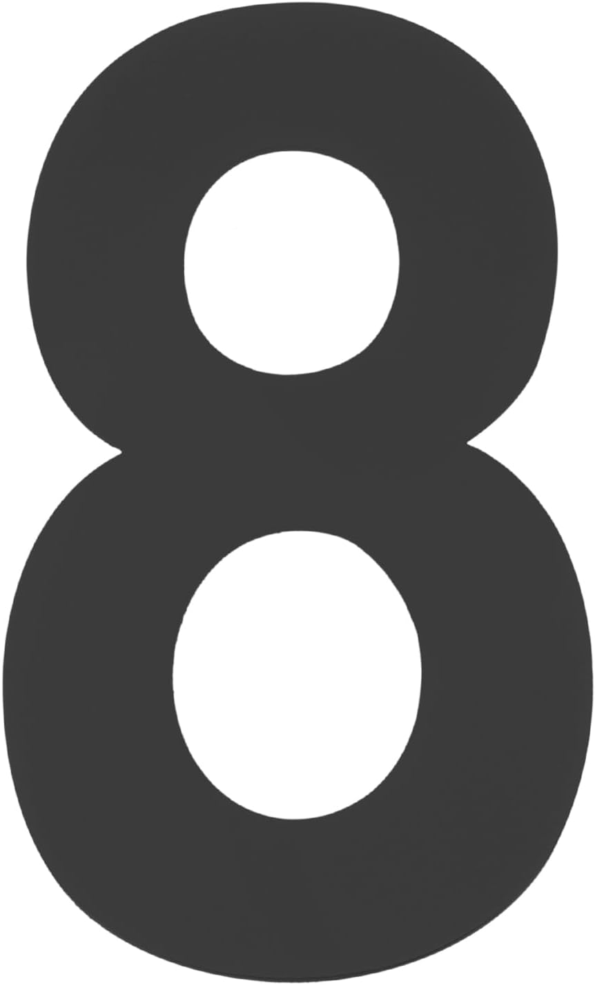 PATIKIL 3" Self-adhesive House Numbers for Outside Stick On, 1 Pcs Stainless Steel Address Visibility Signs for House Address Outside Garden Door Mailbox Decor Office Number, Number 8