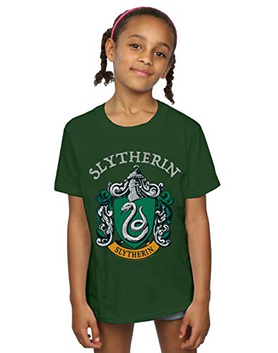 Harry Potter Girls Slytherin Crest T-Shirt Forest Green 3-4 Years