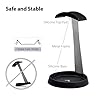 Avantree Aluminum & Silicone Desk Headphone Stand Hanger with Cable Holder for Gaming Headset Display - HS102 Black #1