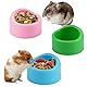 3 Stück Hamster Futterschalen, Hamster Kunststoff Futterschalen, Dreifarbige Hamster Napf, Schälchen Kleintiere, Anti-Biss Hamster Futternapf Schälchen, für Meerschweinchen, Hamster, Chinchilla