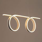 lampada a sospensione moderna semplicità anelli led apparecchio acrilico + alluminio lampada a sospensione 60w, 88w d per soggiorno, camera da letto, sala da pranzo, 3000-6000k [classe energetica a++