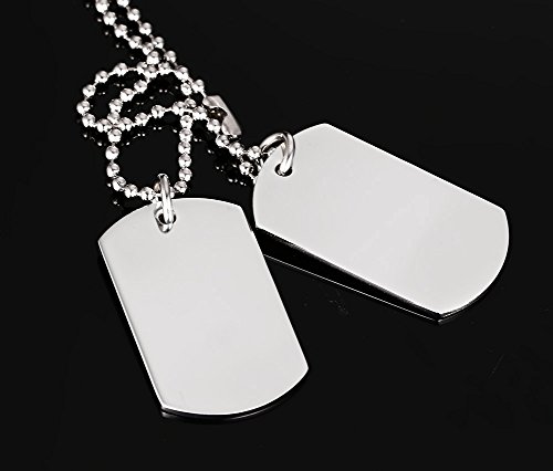 Collier double plaque militaire VNOX homme idée cadeau pendentif - 5