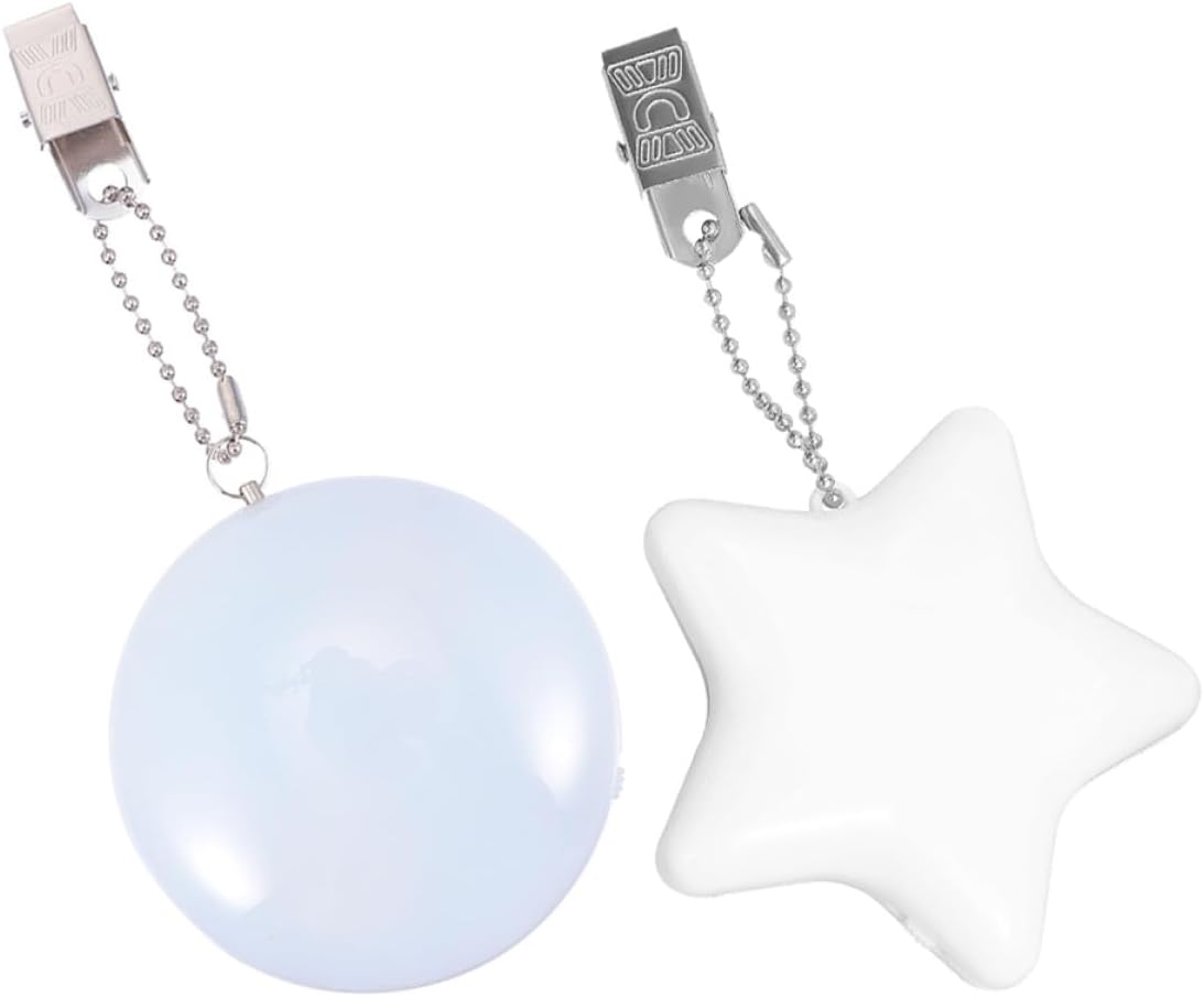 LED Touch Sensor Purse Light 2Pcs Set Star Round Shape, Clip-On LED Handbag Night Light for Women, Portable Bag Lamp for Travel and Evening Use