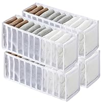 Ezranova 2 Stück Kleiderschrank Aufbewahrung Organisator, 11 Fächer Kleidung Organisator für T-Shirts, Socken, Unterwäsche Schublade - Aufbewahrung Box