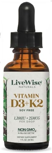 Miniatura 6 de Vitamina D3 con gotas líquidas K2 totalmente natural sin OMG 1208iu D3 y 25mcg K2 mk7 por porción apoya tus huesos sistema inmunológico y niveles de