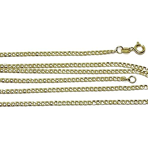 Never Say Never Cadena de Eslabones en Oro Amarillo de 18K | 60cm Largo | 4g Oro 1ª Ley Joyería Fina Italiana | Regalo Hombre Mujer
