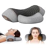 3 in 1 Neck Massager, 2026 New Heated Massage Neck Pillow, Cervical Traction Bed Back Pillow Sleeping, Deep Massage and Relaxation, Ergonomic Design
