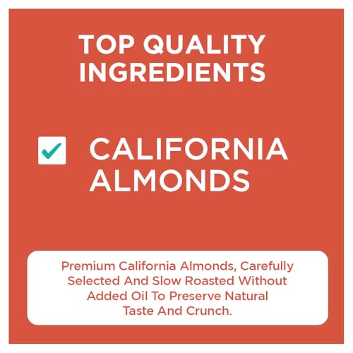 Image of Nutty Gritties California Roasted Almonds 200g (Pack of 2), Lightly Salted, Dry Roasted, Non Fried, Zero Oil, Crunchy Healthy Snack