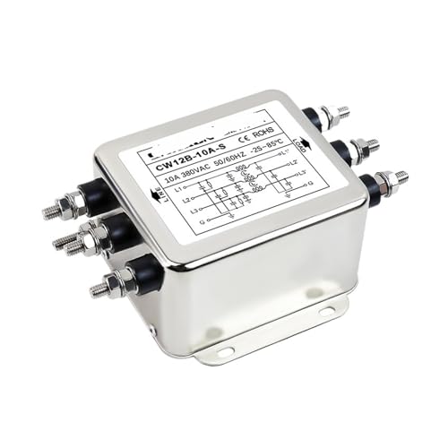 YTMJPQQJI Three-Phase Three-Wire 380V AC Filter CW12B-20/40/60/80/30A-S Bolt Interference Purification(CW12B-10A-S)