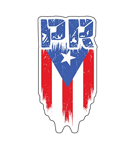 Pegatina de Puerto Rico para decorar tu coche con bandera vintage de vinilo 1