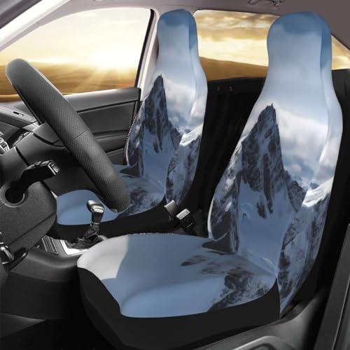 Housses de siège de voiture universelles haut de gamme motif montagnes