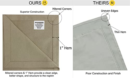 Cotton Craft Buffalo Plaid Cloth Napkins - Set Of 12 Pure Cotton Gingham Check Napkin - Everyday Easter Spring Summer Holiday Lunch Dinner Napkin - Soft Washable Reusable Napkin -Oversized 20X20 Blue #TOP5